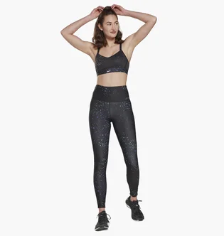 Леггинсы женские Reebok Lux 2.0 Multi-Colored Speckle Leggings Black Hd0925