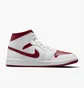 Кроссовки женские Nike Air Jordan 1 Mid Reverse Chicago Red W White Bq6472-161
