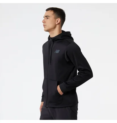 Худі чоловіче New Balance Tenacity Performance Fleece Full Zip Hoodie Black Mj23020Bk