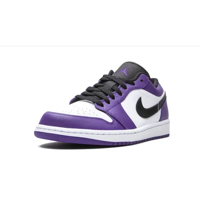 Кросівки чоловічі Air Jordan 1 Low White/Violet 553558-500