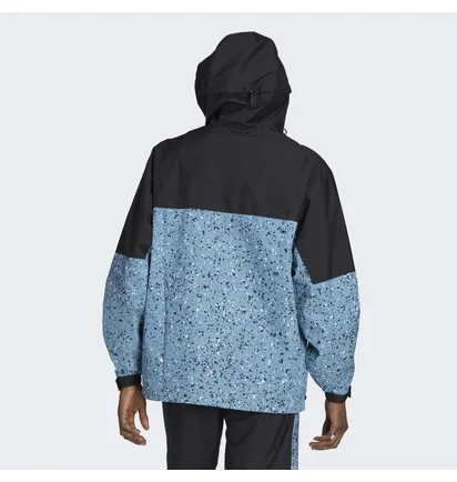 Куртка чоловіча Adidas Adventure Winter Allover Print Gore-Tex Jacket Light Blue/Black Hk5019