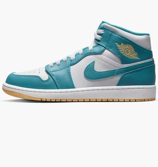 Кроссовки мужские Air Jordan Air 1 Mid Shoes White/Light Blue DQ8426-400