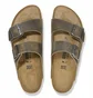 Тапочки женские BIRKENSTOCK Arizona Oiled Leather Faded Khaki Narrow Fit Olive 1027039