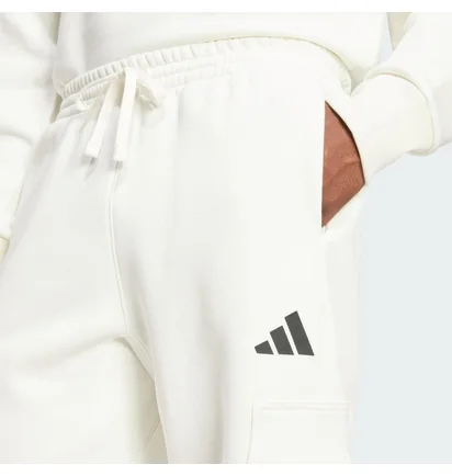 Штаны мужские Adidas All Szn Fleece Graphic Loose Sportswear White JJ3664