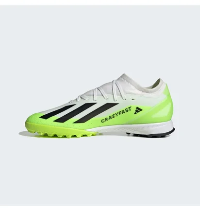 Сороконожки унисекс Adidas X Crazyfast.3 Turf Shoes White/Green ID9337