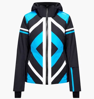 Куртка жіноча Cmp Jacket Zip Hood Black/Blue 32W0256-U901