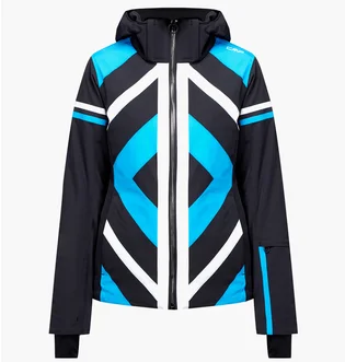 Куртка жіноча Cmp Jacket Zip Hood Black/Blue 32W0256-U901