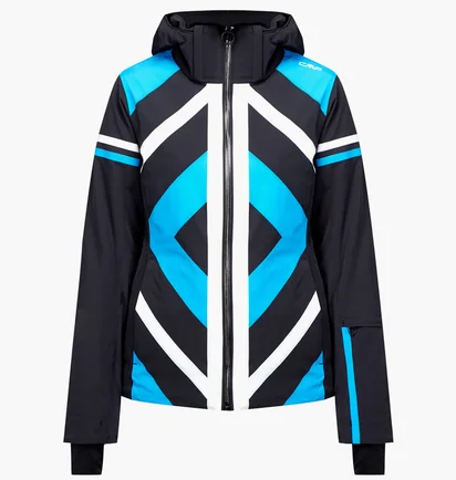 Куртка жіноча Cmp Jacket Zip Hood Black/Blue 32W0256-U901