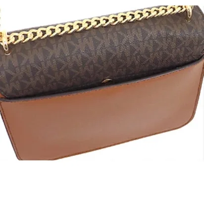 Сумка жіноча Michael Kors Mott Large Logo And Leather Shoulder Bag Brown 35T0GOXL3T-BROWN-11944