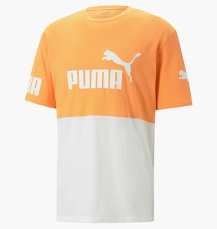 Футболка чоловіча Puma Power Colourblock Orange/White 673321-46