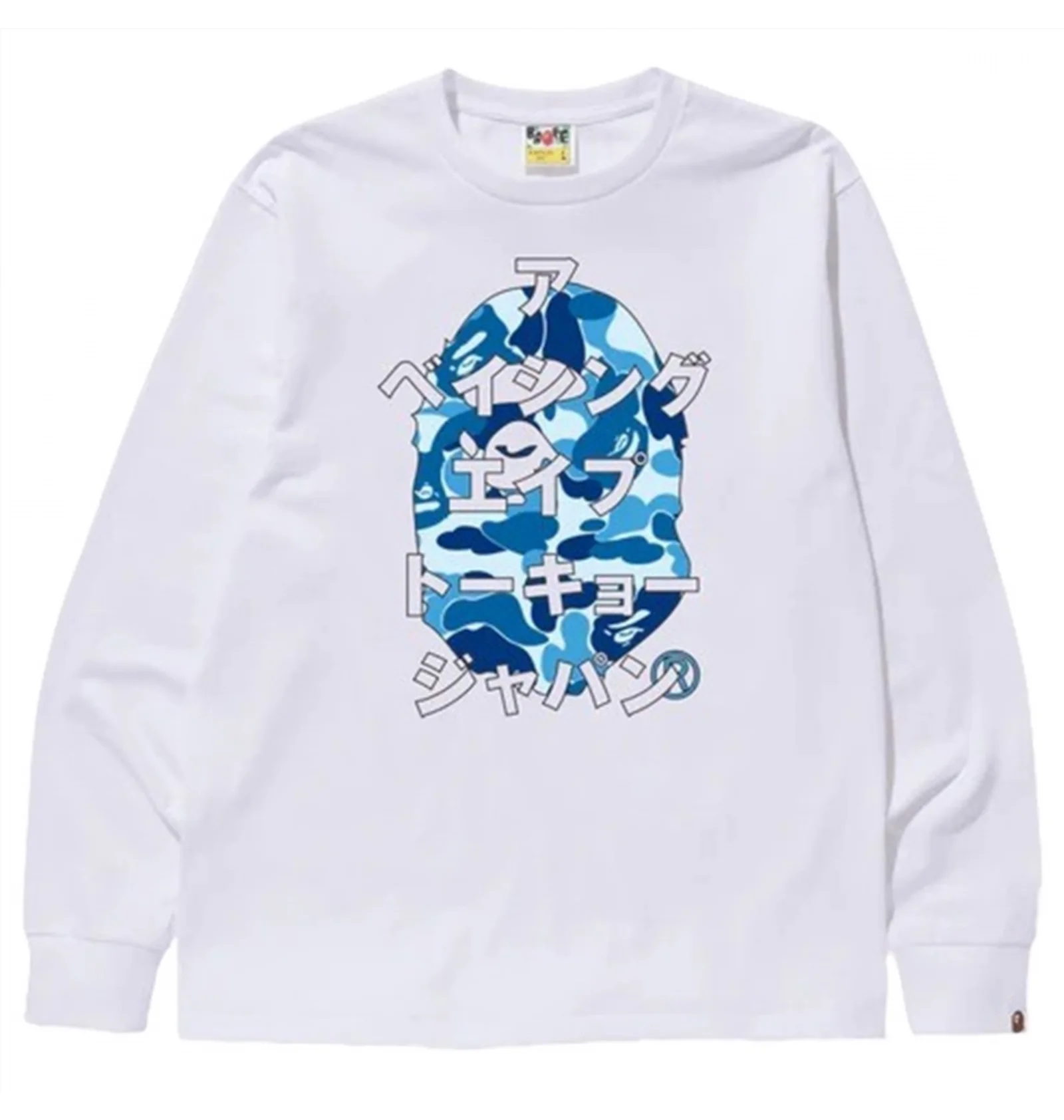 ᐉ Лонгслив мужской Bape Abc Camo Japanese Letters Long Sleeve Tee