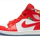 Кросівки чоловічі Air Jordan 1 Mid Se White/Red DC7294-600