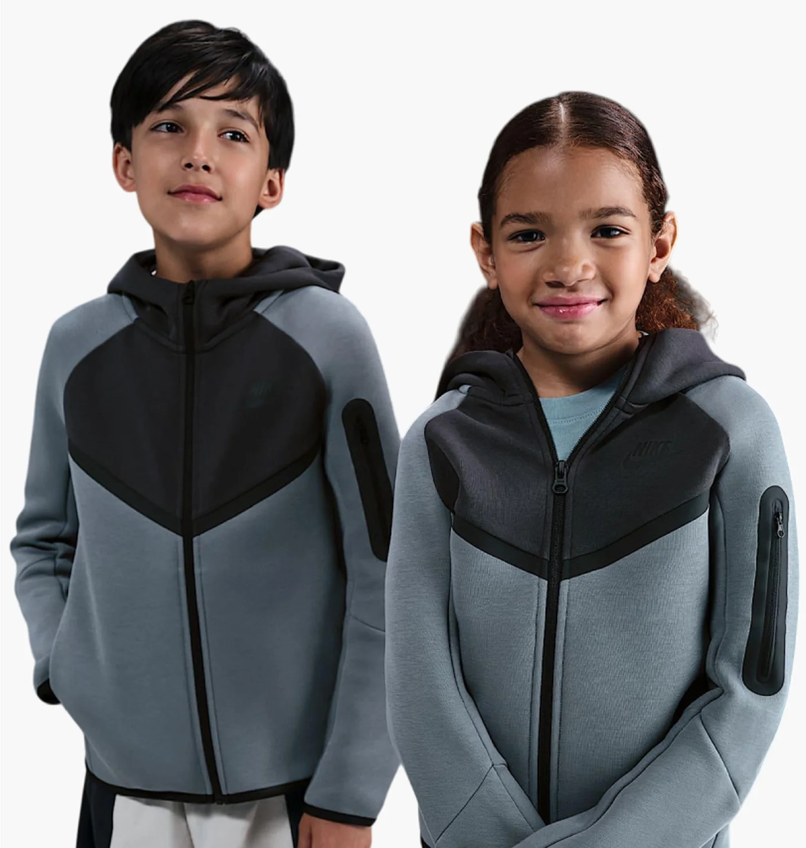 ᐉ Толстовка дитяча Nike Sportswear Tech Fleece Grey/Black HV5867