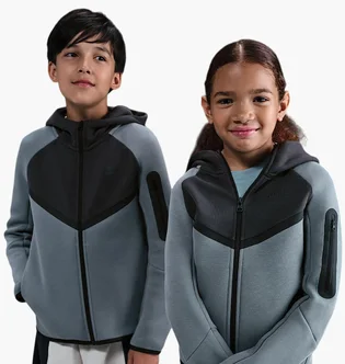 Толстовка детская Nike Sportswear Tech Fleece Grey/Black HV5867-060