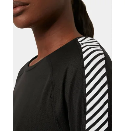 Термобелье мужское Helly Hansen Lifa Active Stripe Crew Black 49413-990