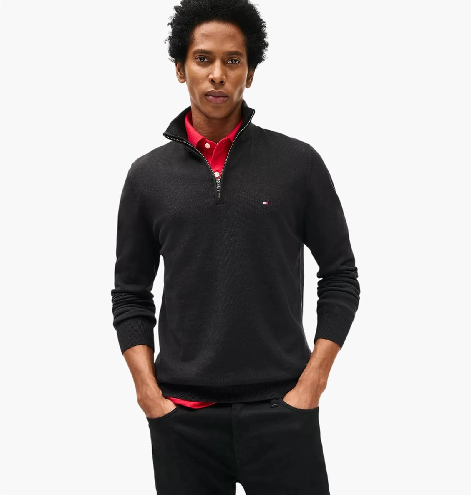 ᐉ Кофта мужская Tommy Hilfiger Classic Quarter-Zip Sweater Black