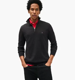 Кофта мужская Tommy Hilfiger Classic Quarter-Zip Sweater Black 78J9329-001-BDS