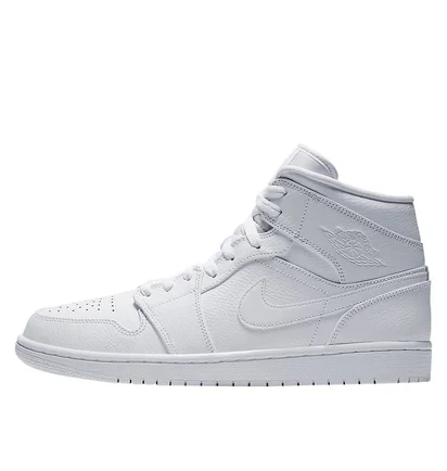 Кроссовки мужские Air Jordan 1 Mid White 554724-129