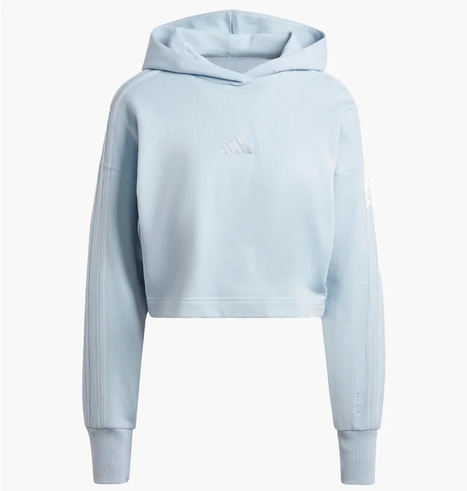 Худі жіноче Adidas All Szn French Terry 3-Stripes Light Blue IY6847