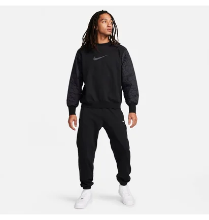 Свитшот мужской Nike Standard Issue Basketball Crewneck Sweatshirt Black FN2667-010
