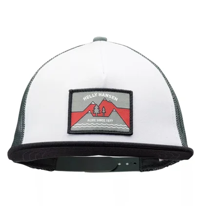 Кепка унисекс Helly Hansen Flatbrim Trucker Cap White/Black 67155-003
