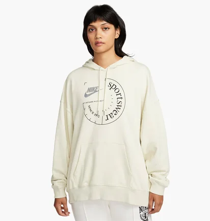 Худі жіноче Nike Sportswear Oversized French Terry Pullover Hoodie Beige FN7695-020