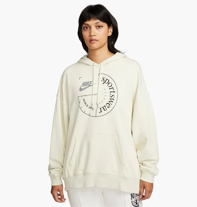 Худі жіноче Nike Sportswear Oversized French Terry Pullover Hoodie Beige FN7695-020