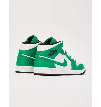 Кросівки чоловічі Air Jordan 1 Mid White/Green DQ8426-301