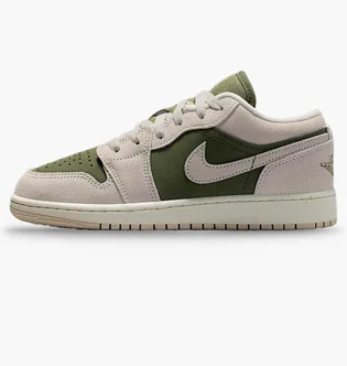 Кросівки дитячі Air Jordan 1 Low Se Olive/Beige HV4396-201