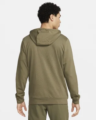 Толстовка мужская Nike Dry Men's Dri-FIT Hooded Fitness Full-Zip Olive CZ6376-222