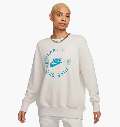 Світшот жіночий Nike Sportswear Phoenix Fleece Oversized Crewneck Sweatshirt Beige FD4234-030