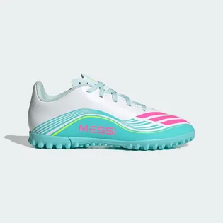 Сороконожки детские Adidas F50 Messi Club White/Turquoise JQ0949