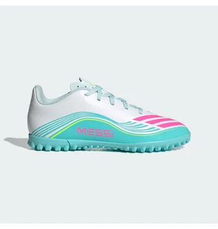 Сороконожки детские Adidas F50 Messi Club White/Turquoise JQ0949