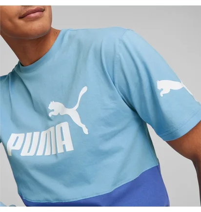 Футболка мужская Puma Power Colourblock Light Blue 673321-93