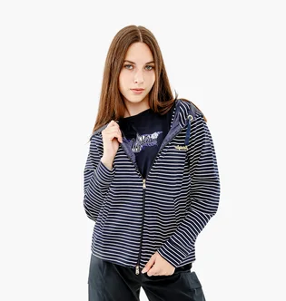 Толстовка женская AUSTRALIAN Stripes Hoodie Polyviscosa Jacket Blue LSDGC0010-020