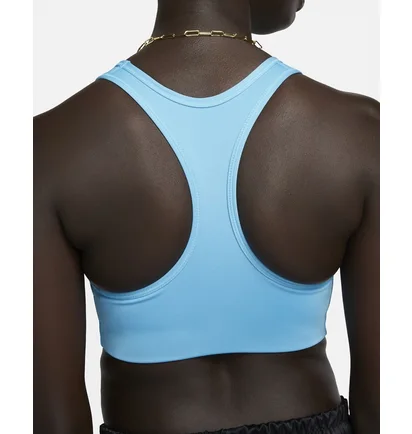 Топ женский Nike Swoosh WomenS Medium-Support 1-Piece Pad Sports Bra Light Blue BV3636-416