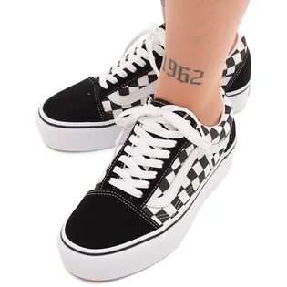 Кеди жіночі Vans Old Skool Platform Checkerboard Black VN0A3B3UHRK