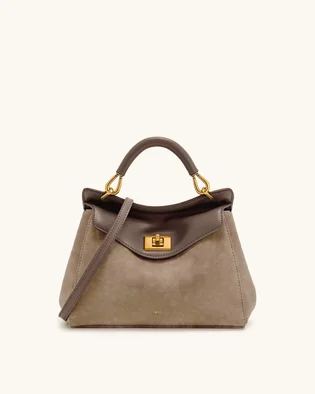 Сумка жіноча JW PEI Lucia Classic Faux Suede Top Handle Bag Brown BB2025BG123149JWP