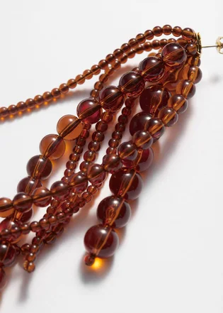 Серьги Cascade Glass-Bead Earrings Brown 1227556001
