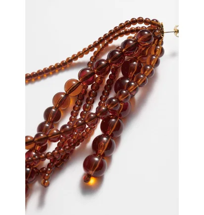 Серьги Cascade Glass-Bead Earrings Brown 1227556001