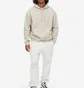 Худи мужские H&M Relaxed Fit Hoodie Beige 970819060