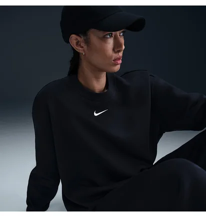 Свитшот женский Nike Sportswear Phoenix Oversized Crew Black FZ4270-010