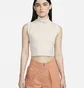 Топ женский Nike Sportswear Collection Mock-Neck Cropped Tank Beige FB8343-104