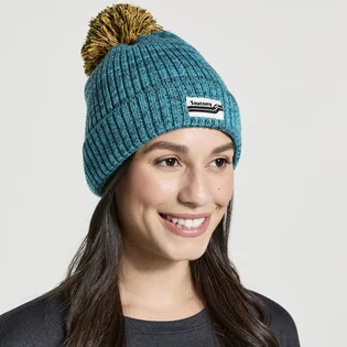 Шапка унисекс Saucony Rested Pom Beanie Turquoise 800031-PM