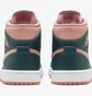 Кроссовки женские Air Jordan 1 Mid Green/Pink Bq6472-308