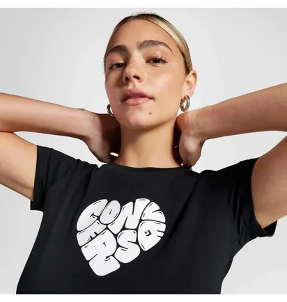 Футболка жіноча Converse Colorful Heart Tee Black 10026369-001