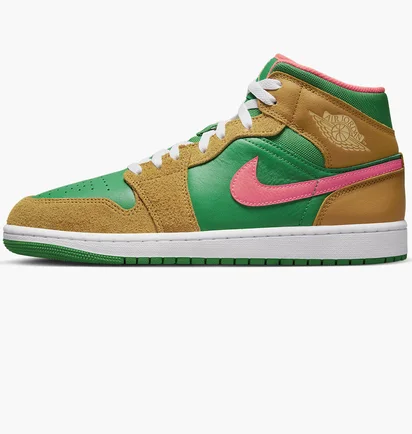 Кросівки чоловічі Air Jordan 1 Mid Se Green/Brown DX4332-700