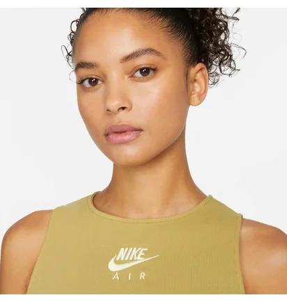 Топ женский Nike Air WomenS Ribbed Tank Olive DM6069-769