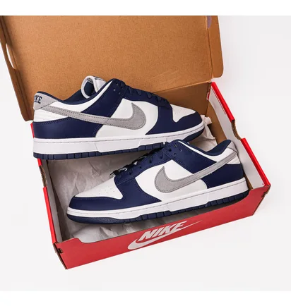 Кроссовки мужские Nike Dunk Low White/Blue Fd9749-400