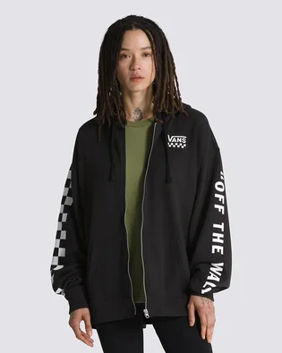 Толстовка женская Vans Extra Fun Oversized Full Zip Hoodie Black VN000A6BBLK